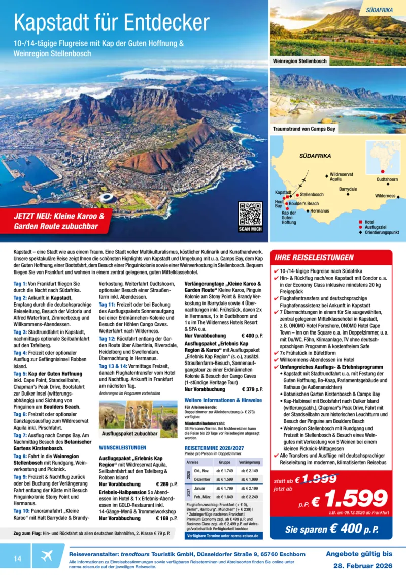 Norma-Reisen Prospekt vom 01.02.2026, Seite 14