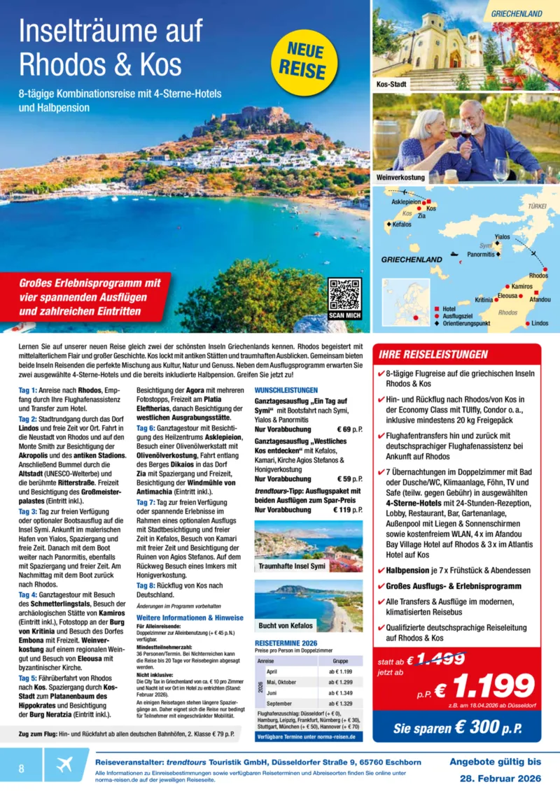 Norma-Reisen Prospekt vom 01.02.2026, Seite 8