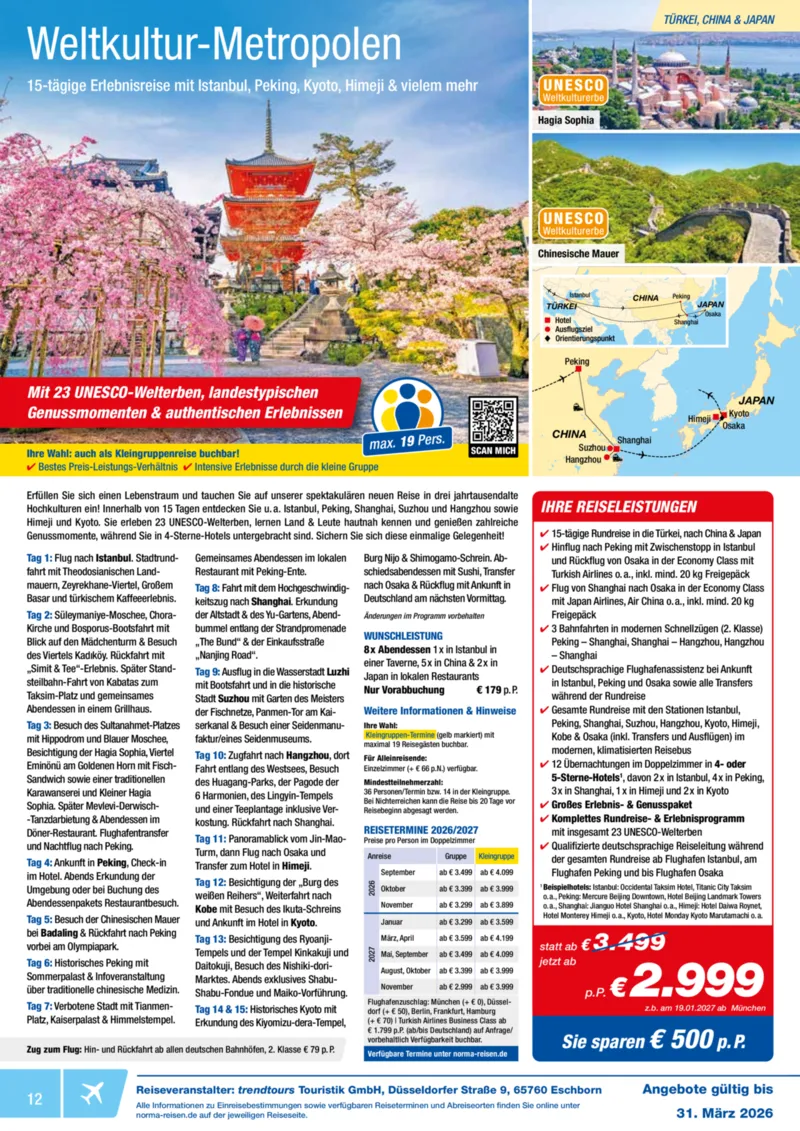 Norma-Reisen Prospekt vom 01.03.2026, Seite 12