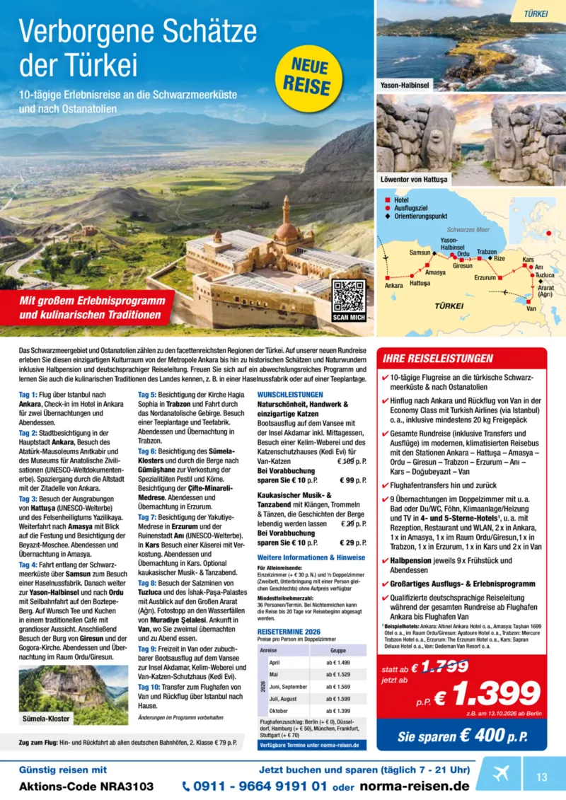 Norma-Reisen Prospekt vom 01.03.2026, Seite 13
