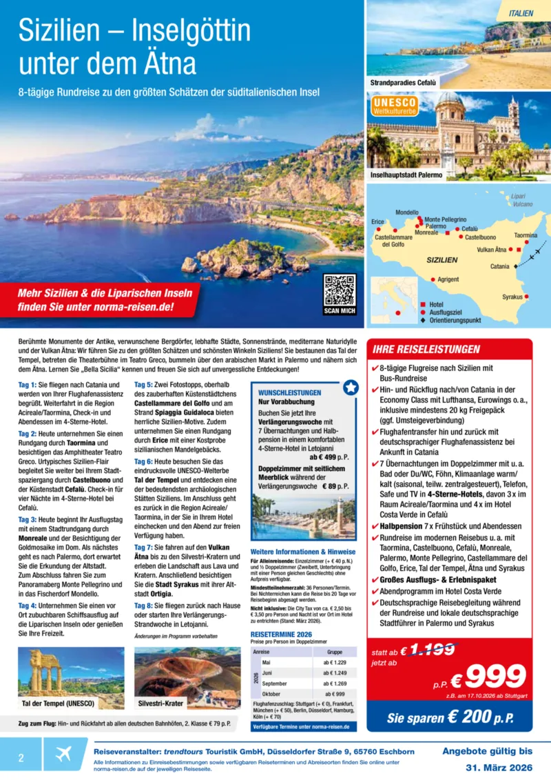 Norma-Reisen Prospekt vom 01.03.2026, Seite 2