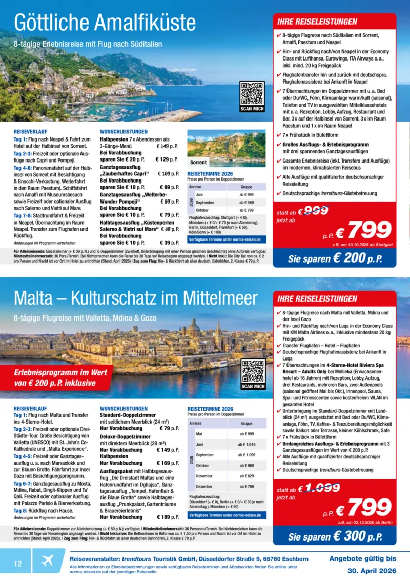 Norma-Reisen Prospekt vom 01.04.2026, Seite 12