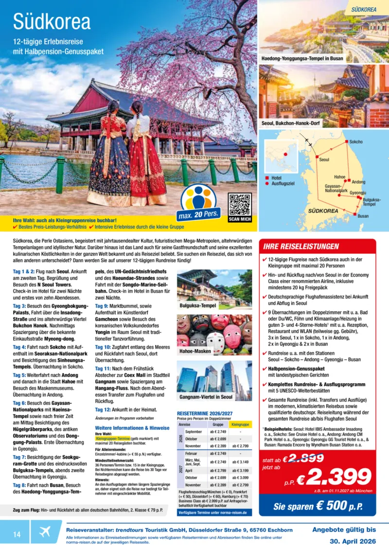 Norma-Reisen Prospekt vom 01.04.2026, Seite 14