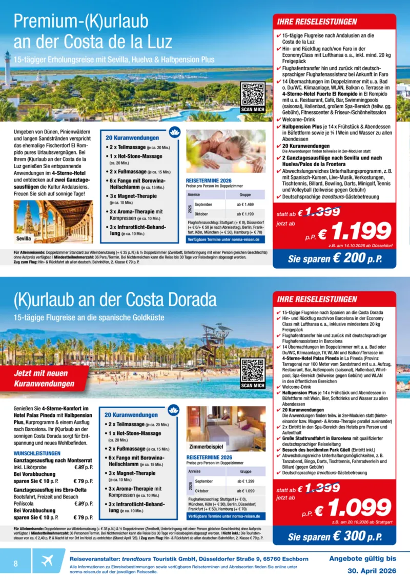 Norma-Reisen Prospekt vom 01.04.2026, Seite 8
