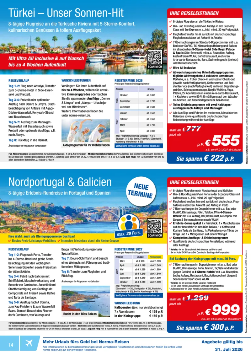 Norma-Reisen Prospekt vom 01.07.2026, Seite 14