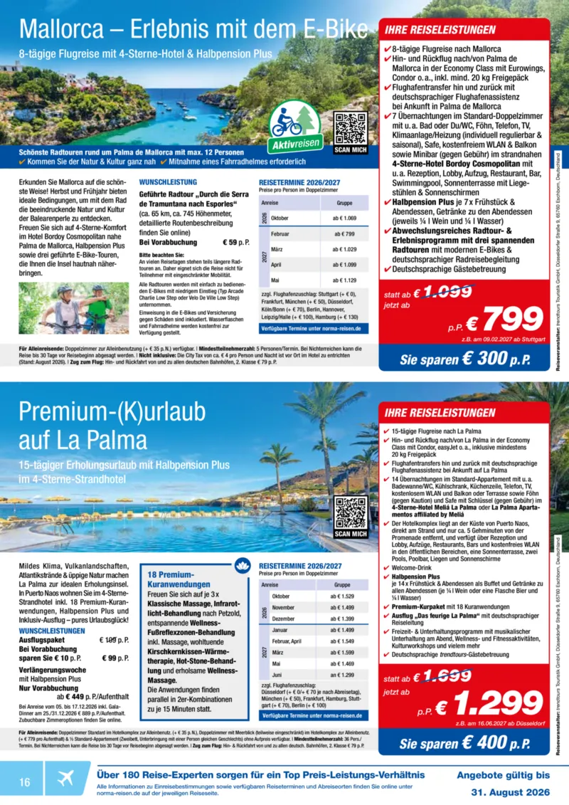 Norma-Reisen Prospekt vom 01.08.2026, Seite 16