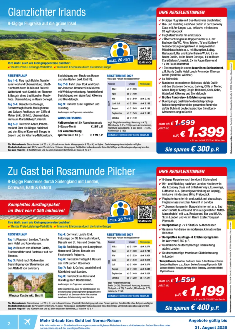 Norma-Reisen Prospekt vom 01.08.2026, Seite 2