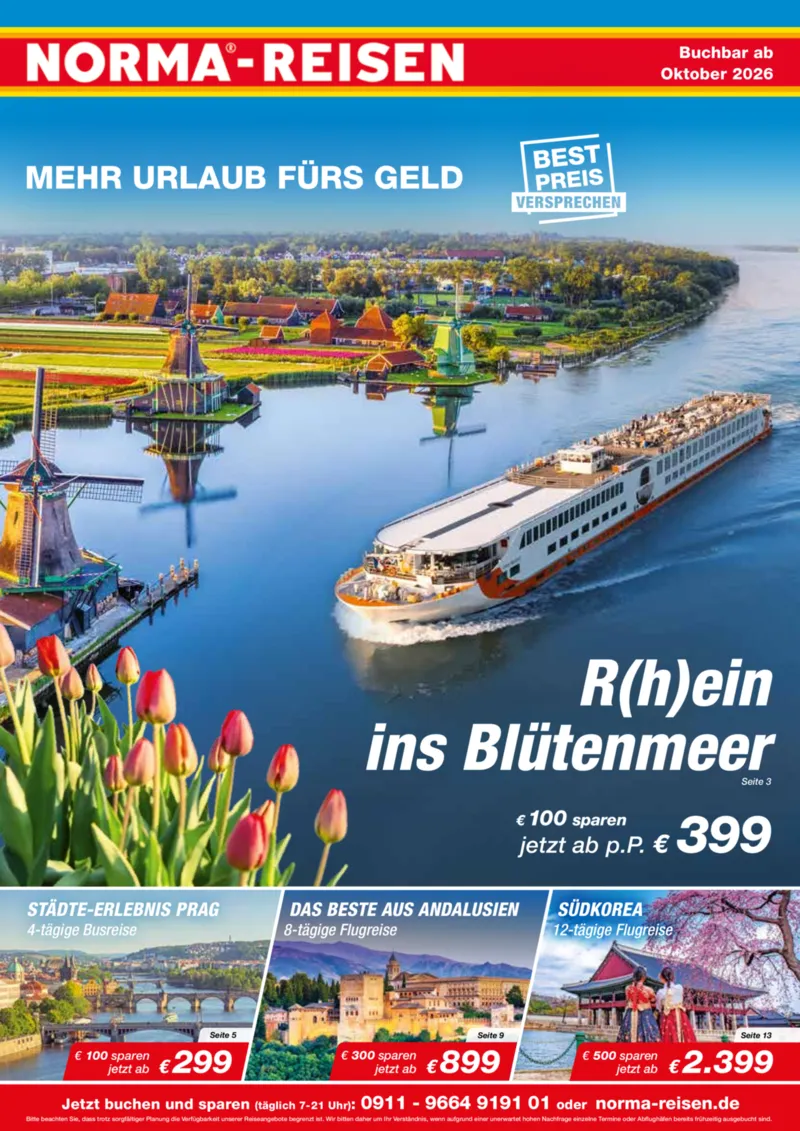 Norma-Reisen Prospekt vom 01.10.2026, Seite 1