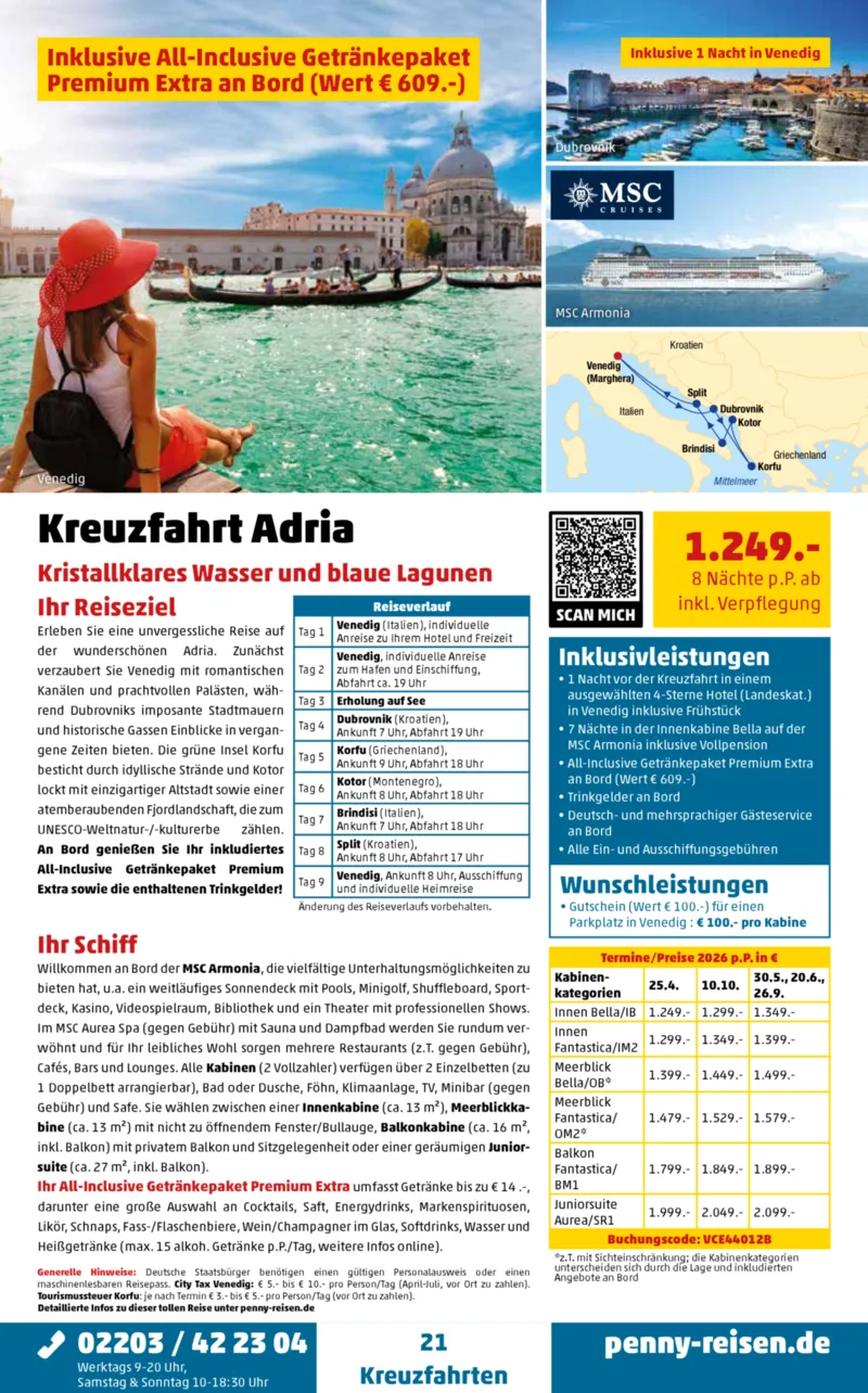 Penny-Reisen Prospekt vom 27.10.2025, Seite 21