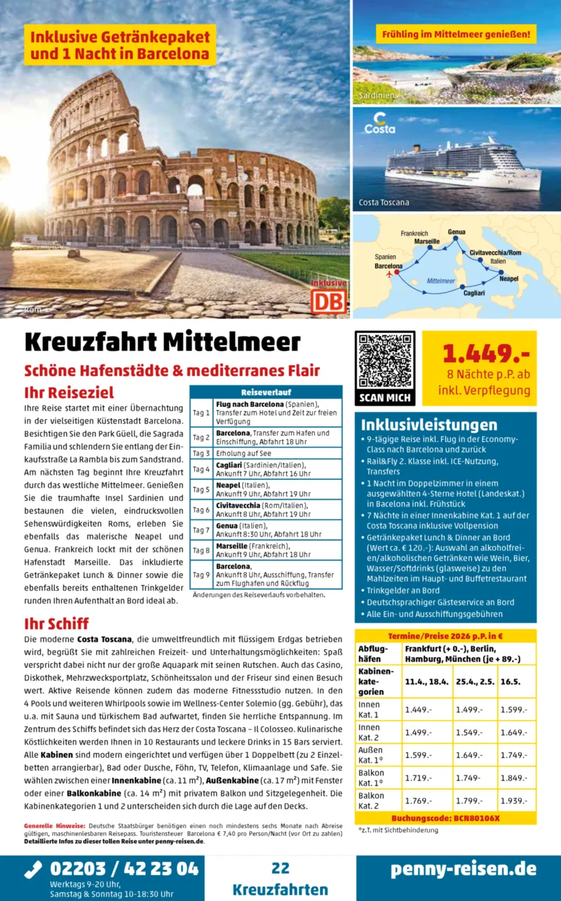 Penny-Reisen Prospekt vom 27.10.2025, Seite 22