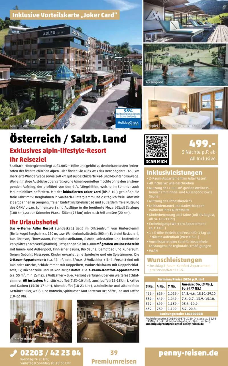 Penny-Reisen Prospekt vom 27.10.2025, Seite 39
