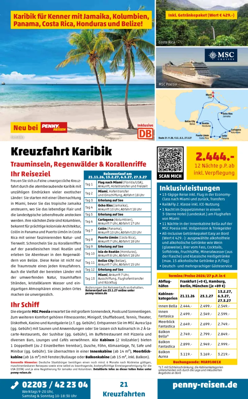 Penny-Reisen Prospekt vom 01.02.2026, Seite 21