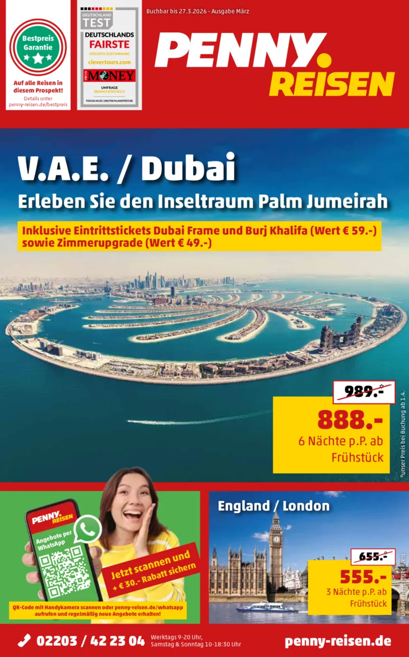 Penny-Reisen Prospekt vom 27.02.2026, Seite 1