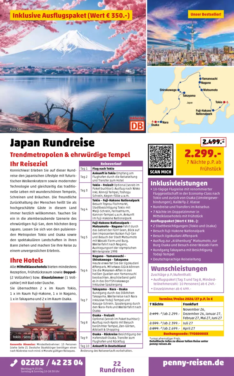 Penny-Reisen Prospekt vom 29.08.2026, Seite 22