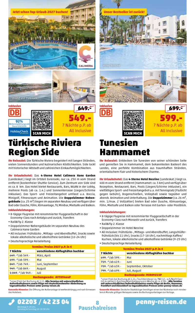 Penny-Reisen Prospekt vom 28.09.2026, Seite 8