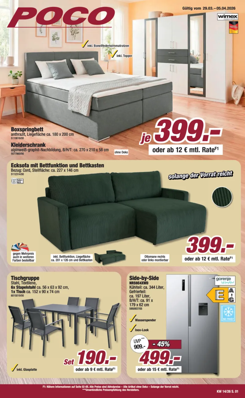 POCO Prospekt vom 29.03.2026, Seite 1
