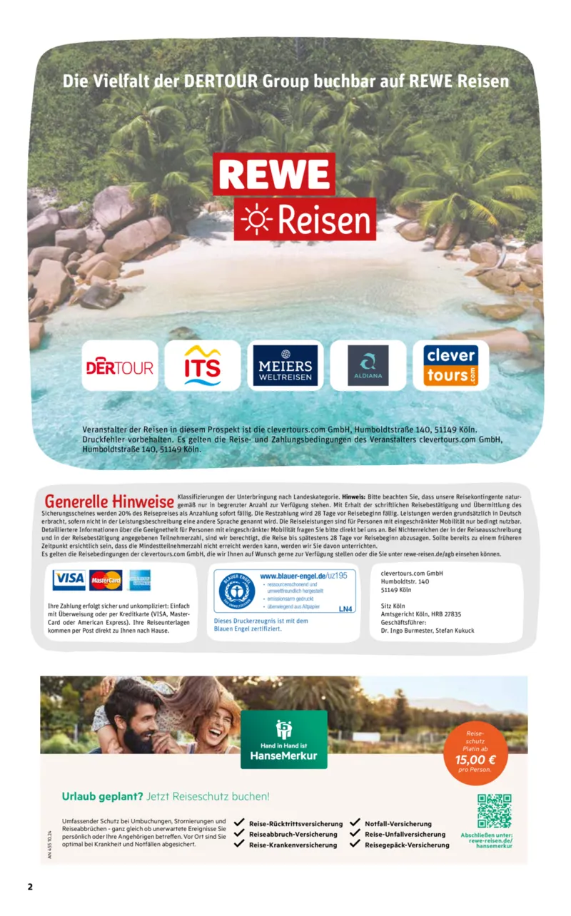 REWE Reisen Prospekt vom 30.06.2025, Seite 2