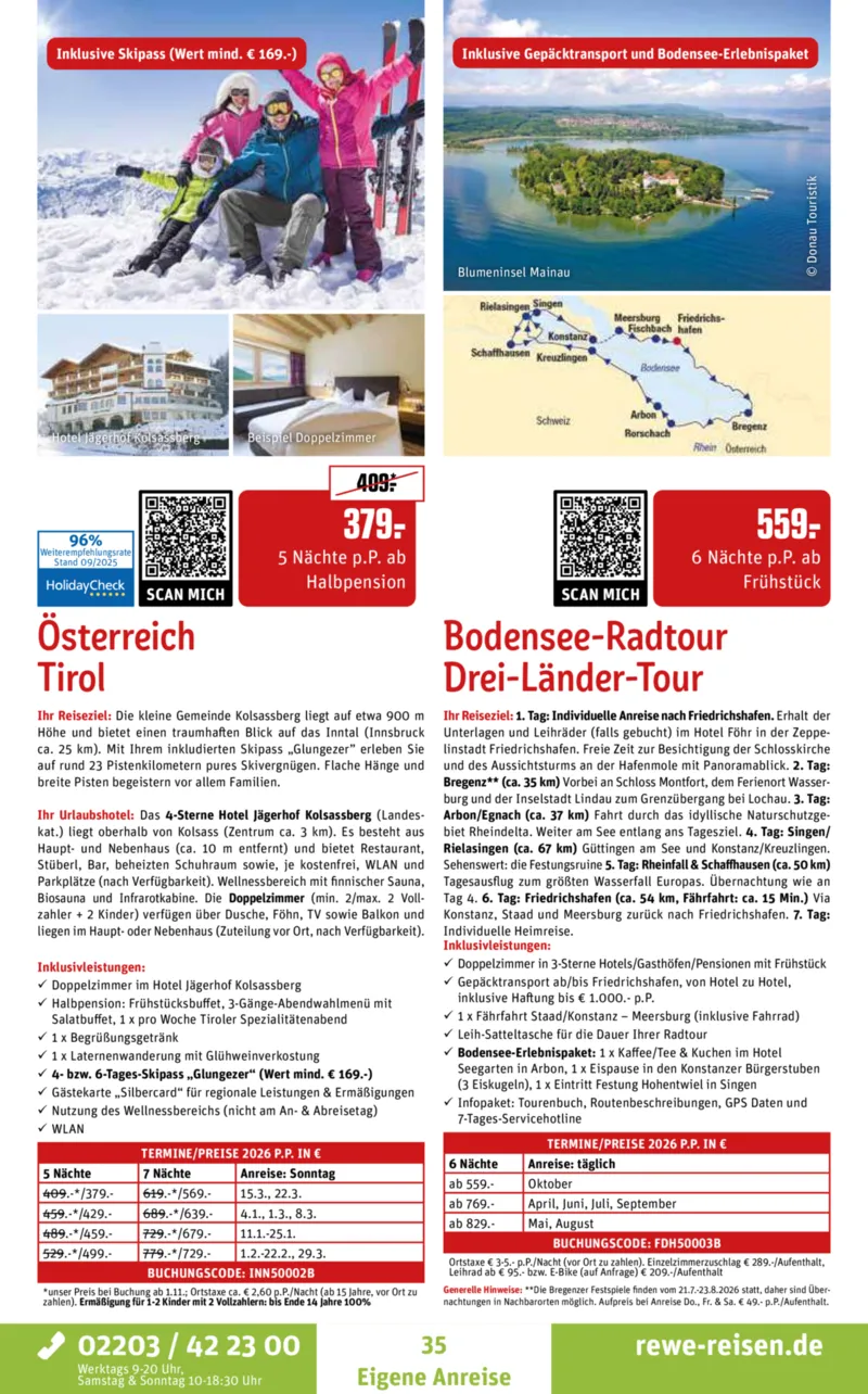 REWE Reisen Prospekt vom 26.09.2025, Seite 35
