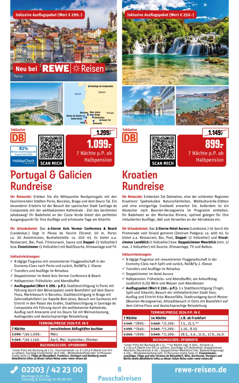 REWE Reisen Prospekt vom 26.09.2025, Seite 8