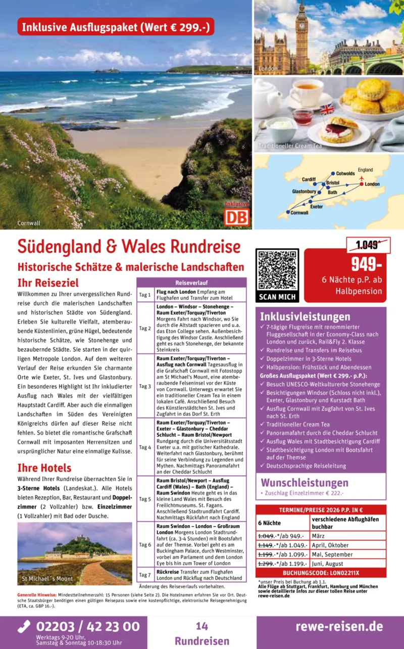 REWE Reisen Prospekt vom 27.10.2025, Seite 14