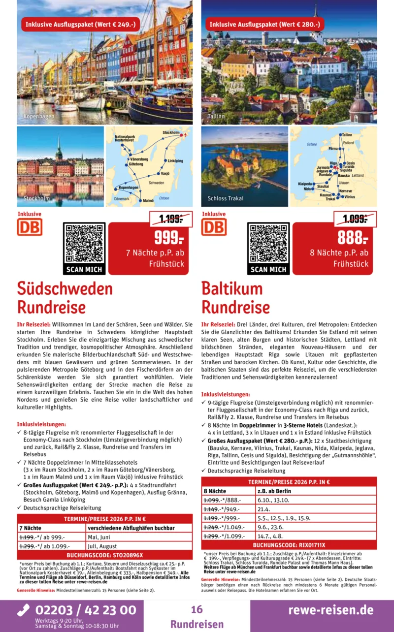 REWE Reisen Prospekt vom 27.10.2025, Seite 16