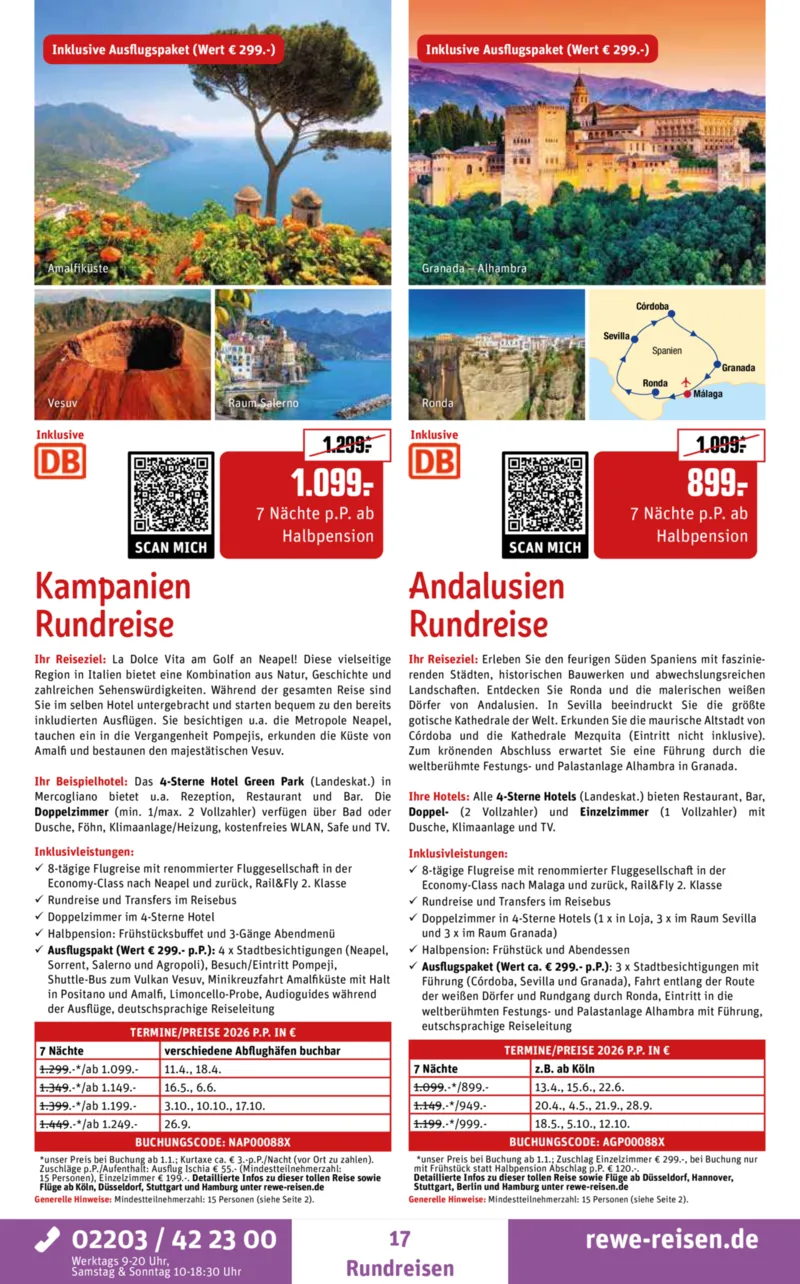 REWE Reisen Prospekt vom 27.10.2025, Seite 17