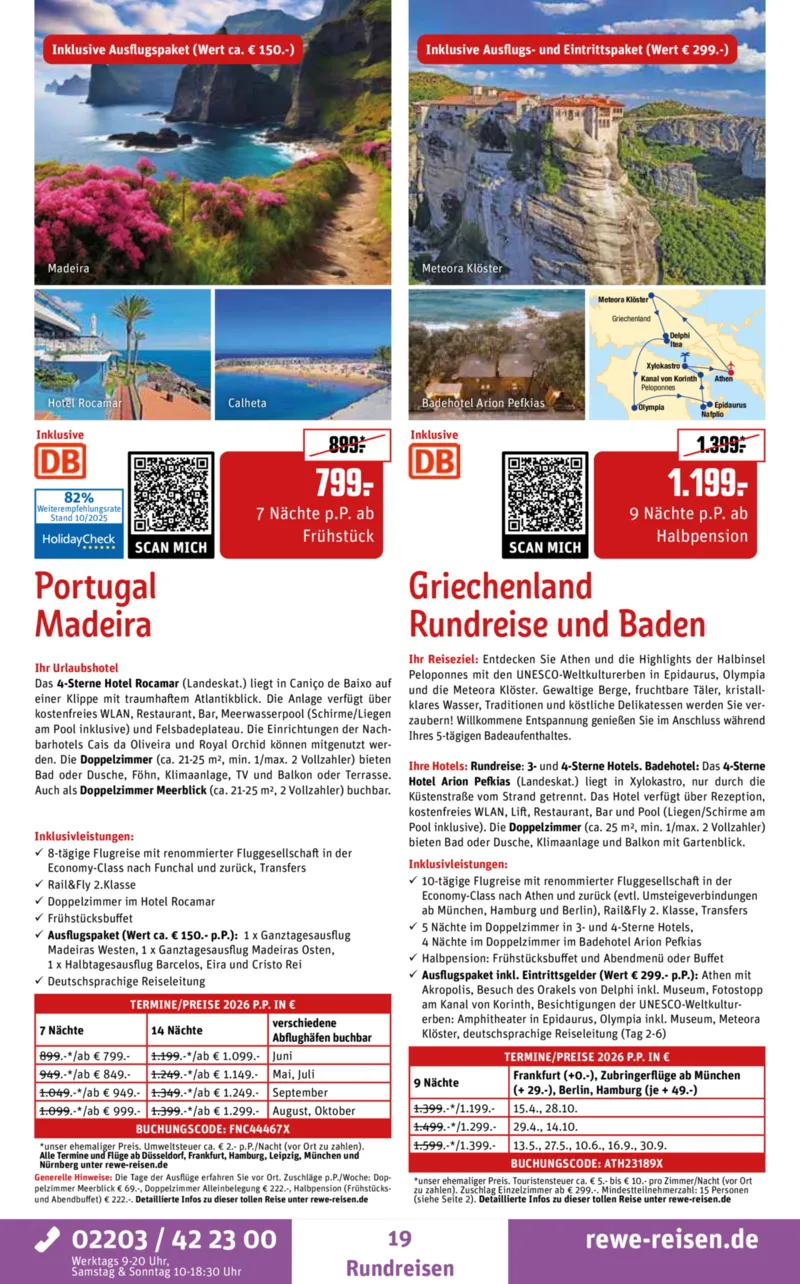 REWE Reisen Prospekt vom 27.10.2025, Seite 19