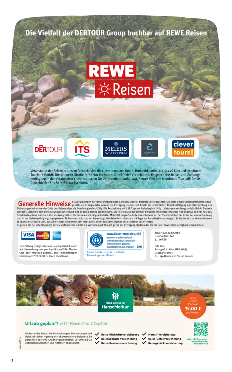 REWE Reisen Prospekt vom 27.10.2025, Seite 2