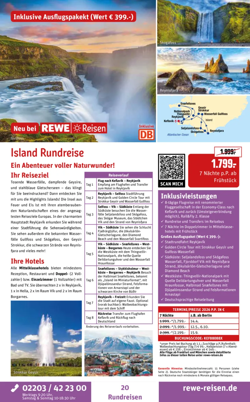 REWE Reisen Prospekt vom 27.10.2025, Seite 20