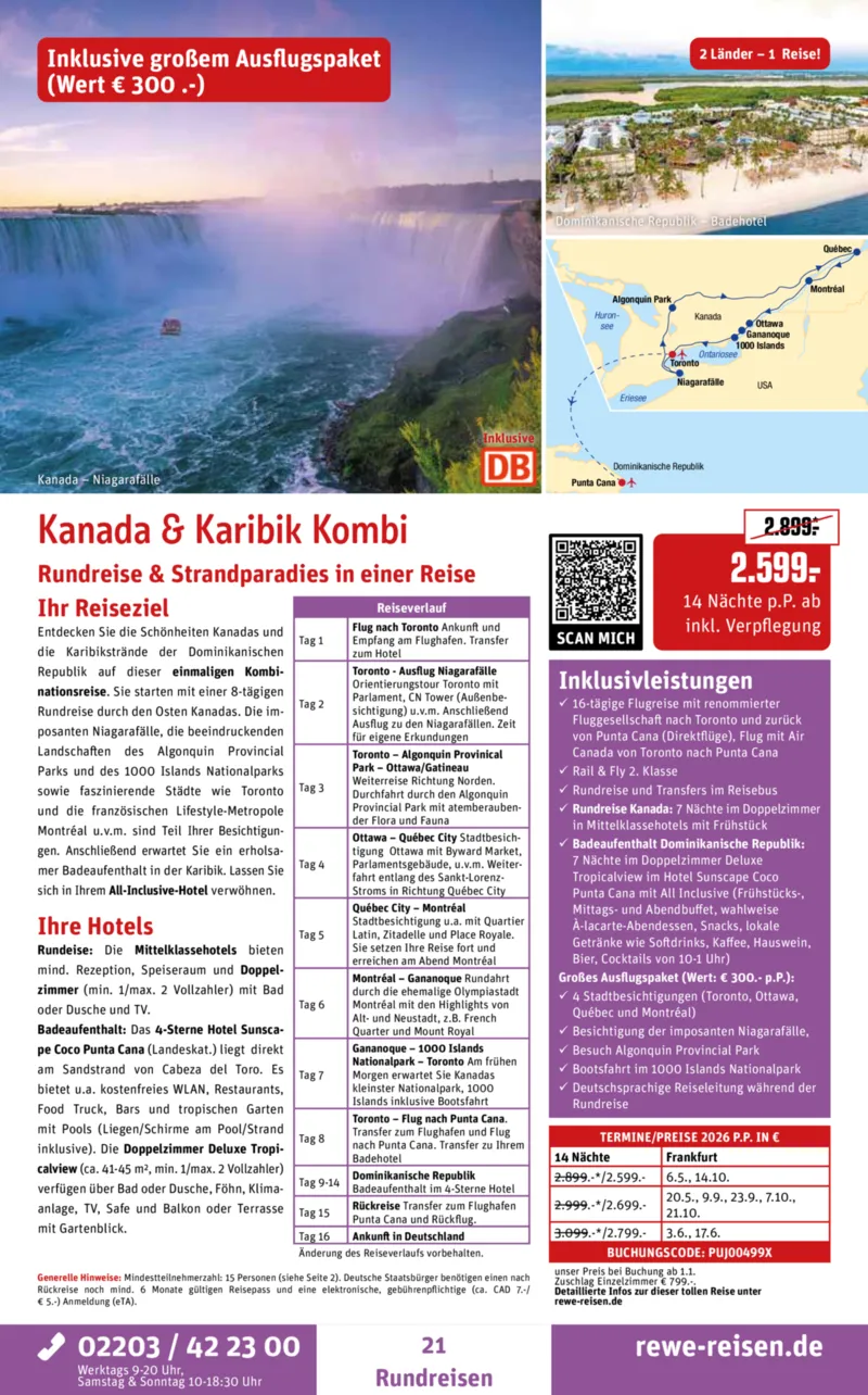 REWE Reisen Prospekt vom 27.10.2025, Seite 21