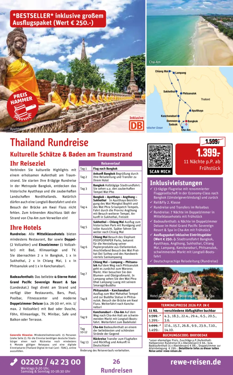REWE Reisen Prospekt vom 27.10.2025, Seite 26