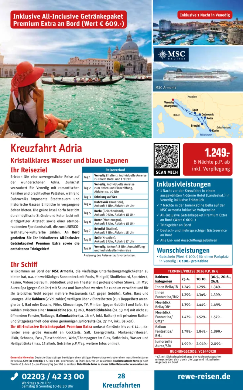 REWE Reisen Prospekt vom 27.10.2025, Seite 28