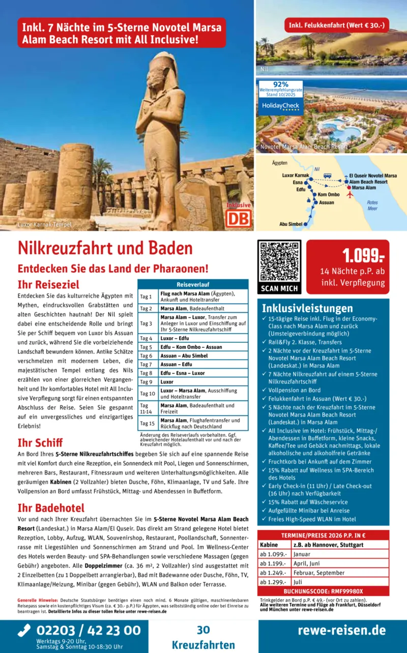 REWE Reisen Prospekt vom 27.10.2025, Seite 30