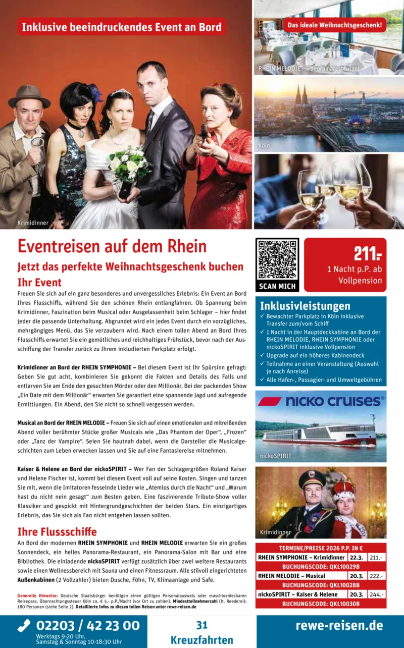 REWE Reisen Prospekt vom 27.10.2025, Seite 31