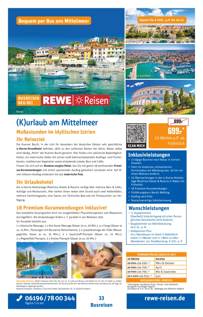 REWE Reisen Prospekt vom 27.10.2025, Seite 33
