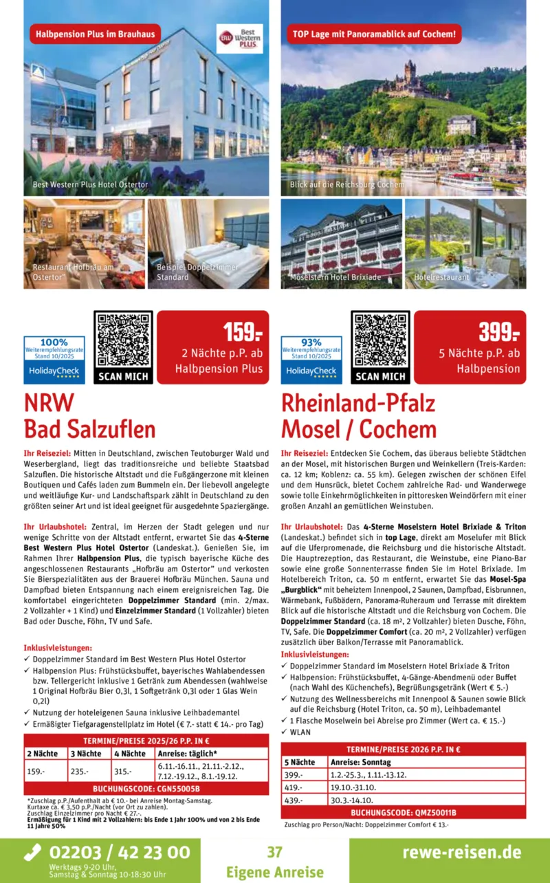 REWE Reisen Prospekt vom 27.10.2025, Seite 37