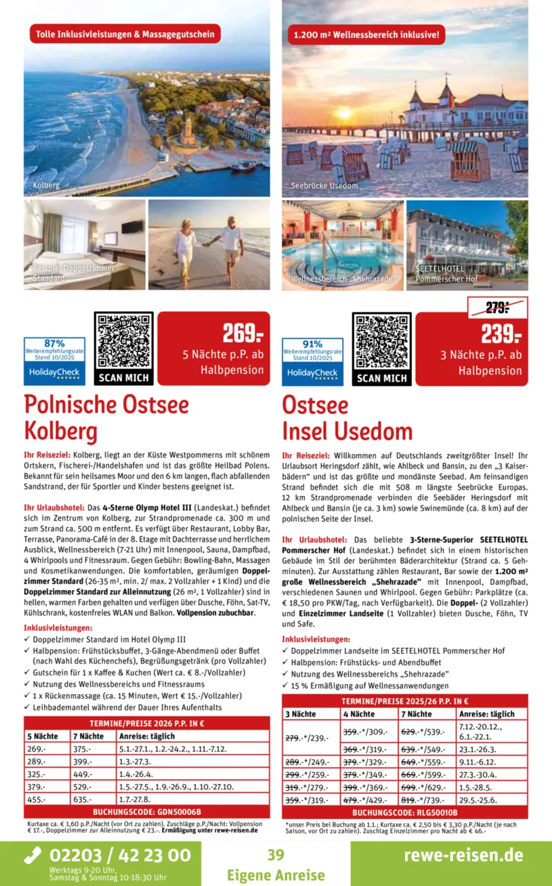 REWE Reisen Prospekt vom 27.10.2025, Seite 39