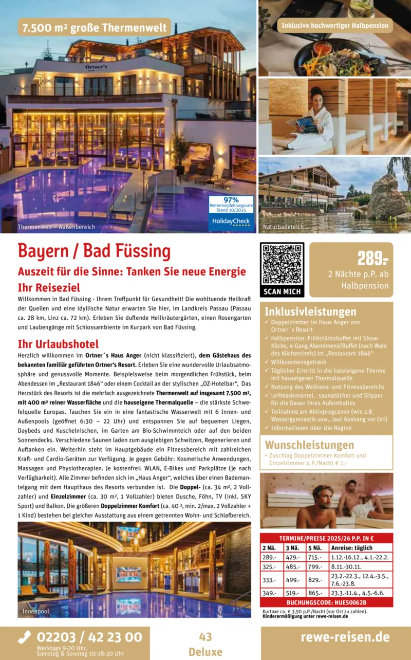 REWE Reisen Prospekt vom 27.10.2025, Seite 43