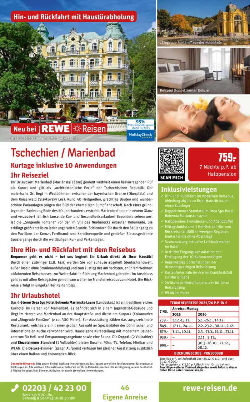 REWE Reisen Prospekt vom 27.10.2025, Seite 46