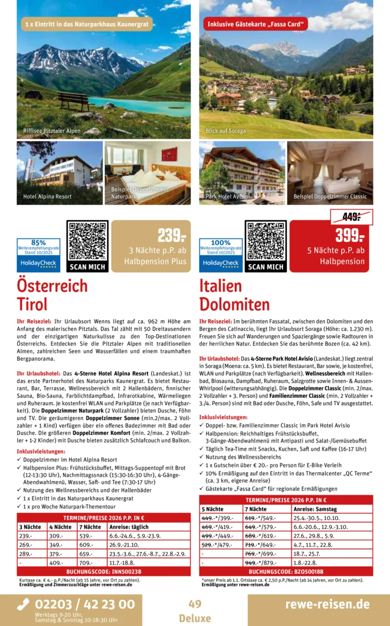 REWE Reisen Prospekt vom 27.10.2025, Seite 49