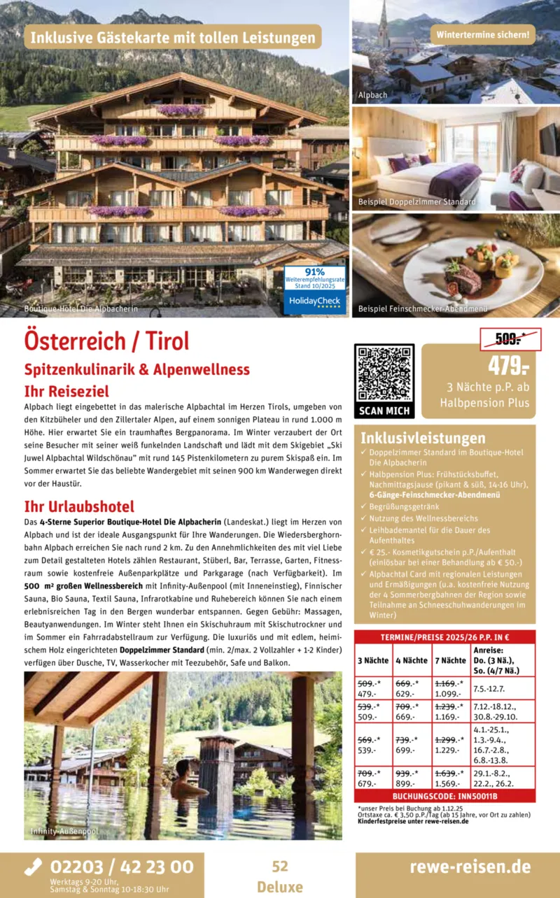 REWE Reisen Prospekt vom 27.10.2025, Seite 52
