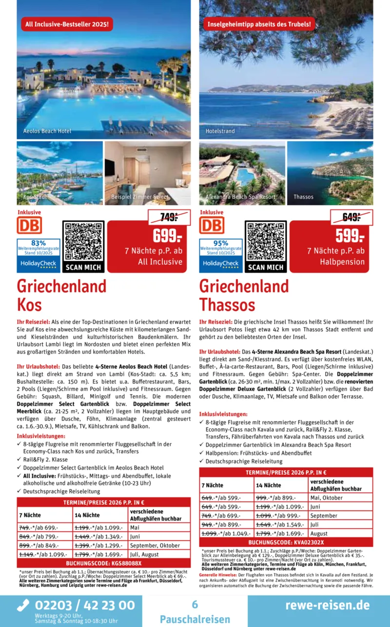 REWE Reisen Prospekt vom 27.10.2025, Seite 6