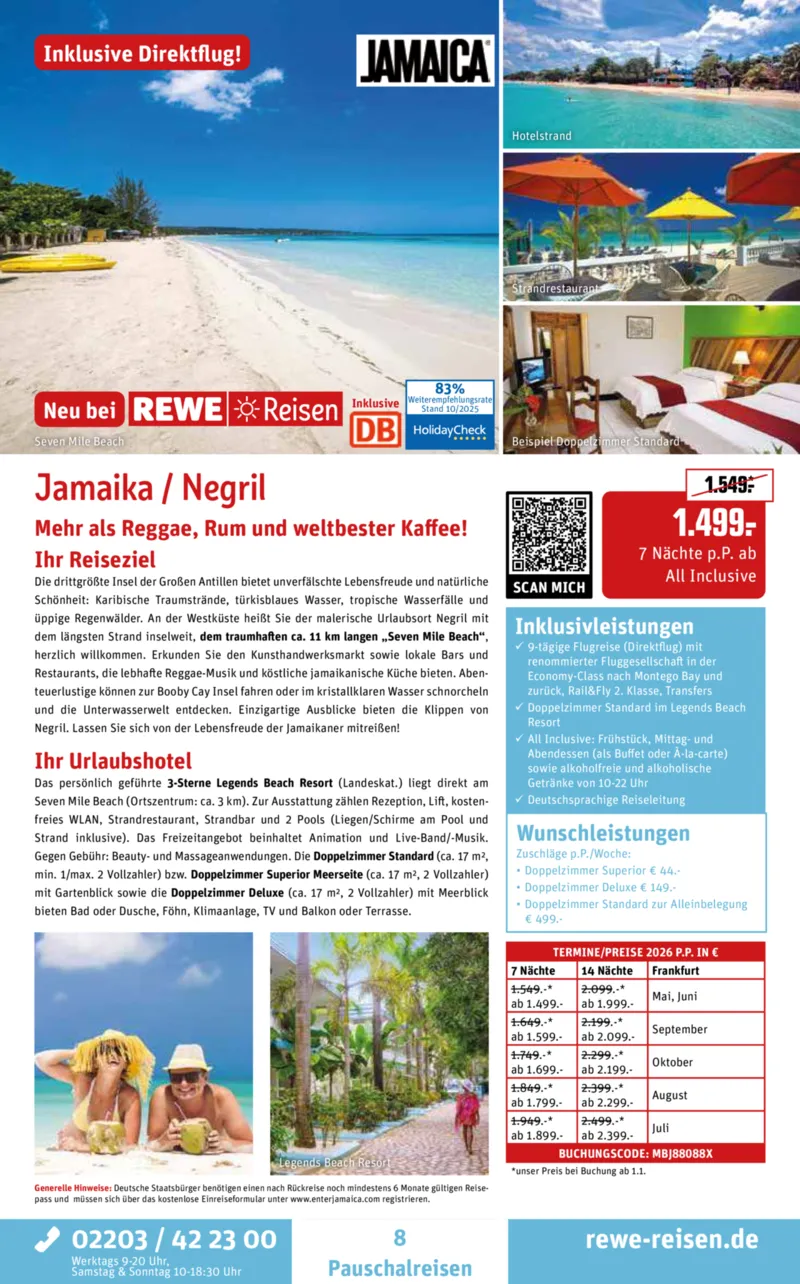 REWE Reisen Prospekt vom 27.10.2025, Seite 8