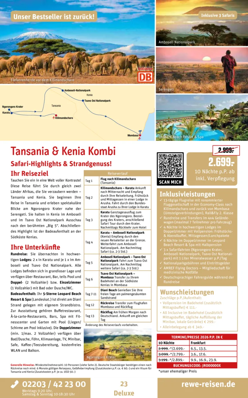 REWE Reisen Prospekt vom 27.12.2025, Seite 23