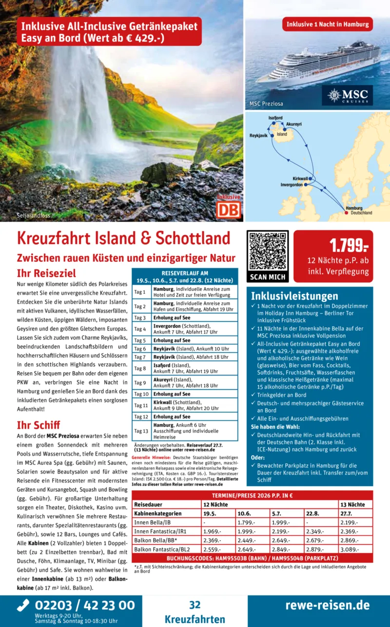 REWE Reisen Prospekt vom 27.12.2025, Seite 32
