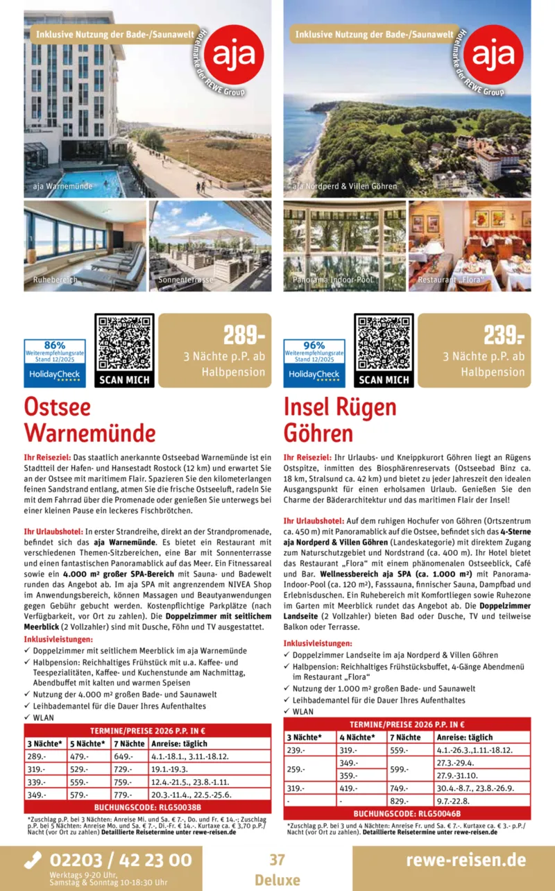 REWE Reisen Prospekt vom 27.12.2025, Seite 37
