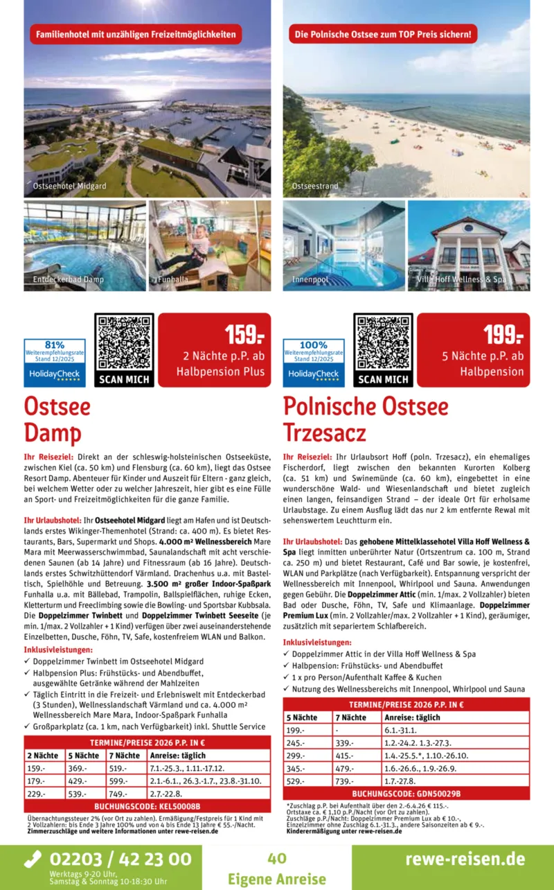 REWE Reisen Prospekt vom 27.12.2025, Seite 40
