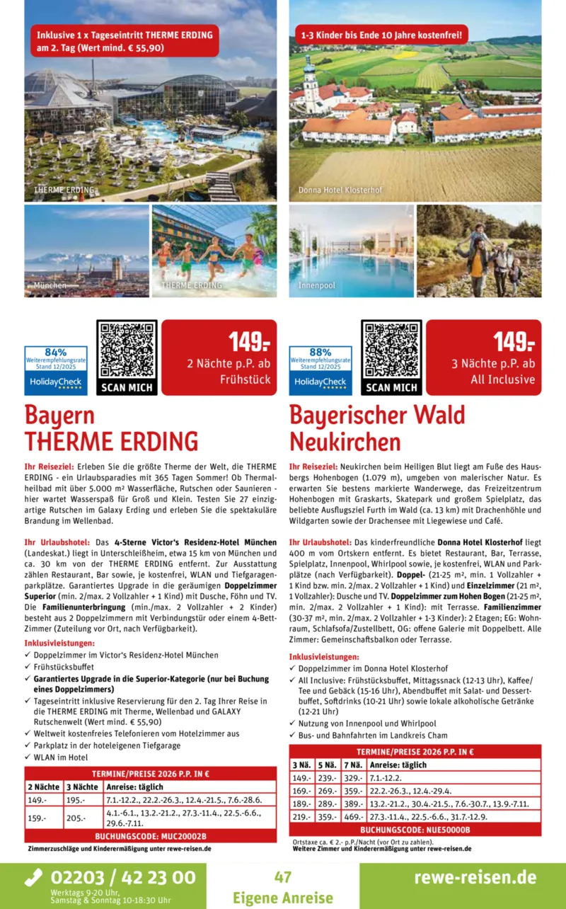 REWE Reisen Prospekt vom 27.12.2025, Seite 47