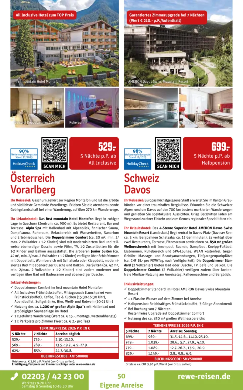 REWE Reisen Prospekt vom 27.12.2025, Seite 50