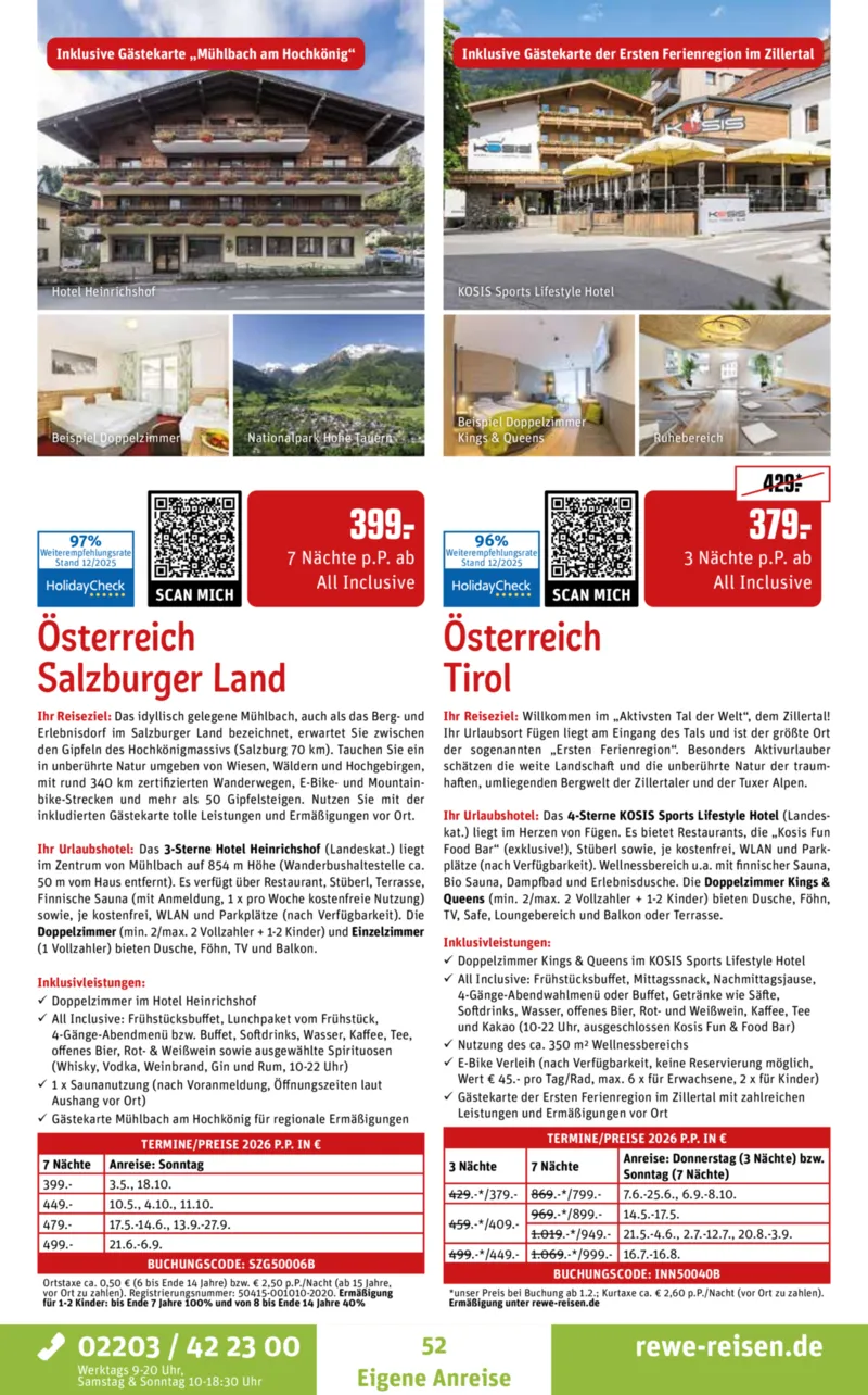 REWE Reisen Prospekt vom 27.12.2025, Seite 52